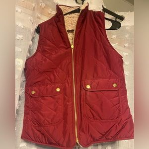 Small like-new reversible maroon and pink vest